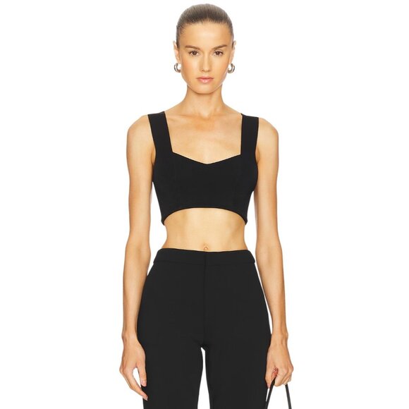 A.L.C Jordana Bra in Black Medium New Womens Cropped Tank Top - Picture 2 of 16